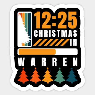 warren christmas Sticker